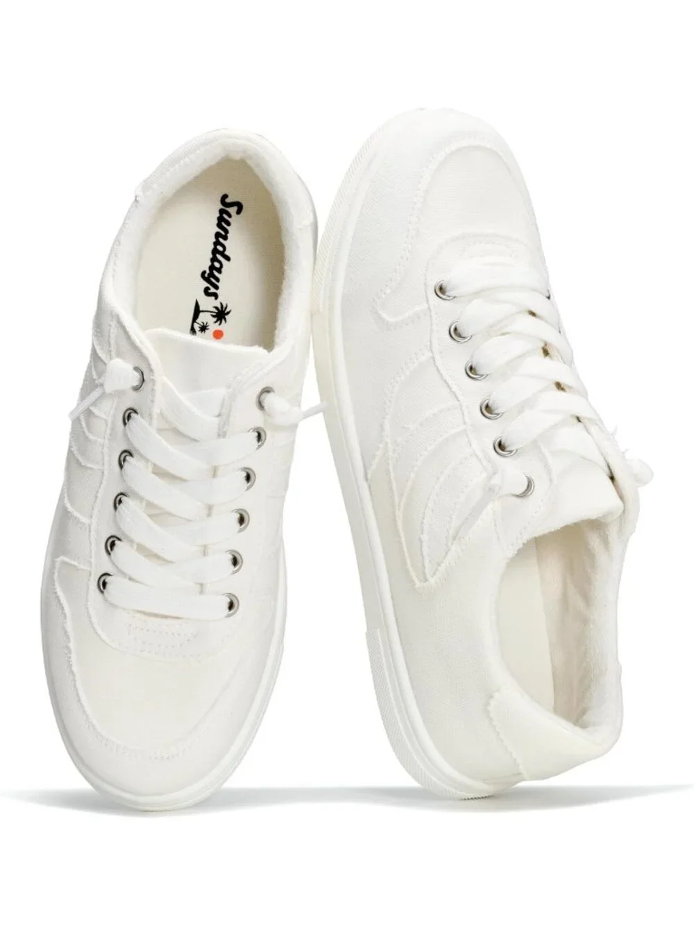Women's Off White Denim Memory Foam Insole Non Slip and Lightweight Sneakers